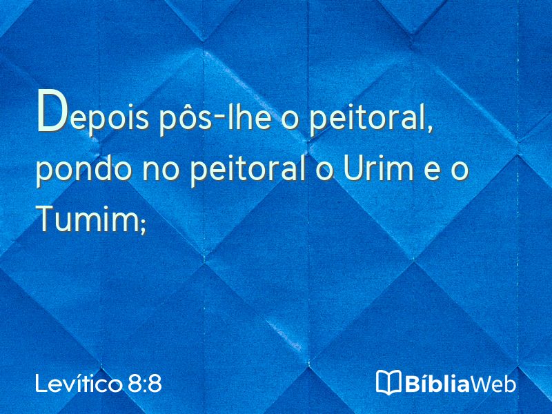 Levítico 8:8 em imagem para compartilhar