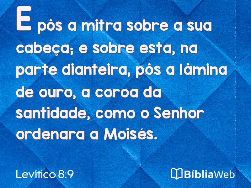 Levítico 8:9 em imagem para compartilhar