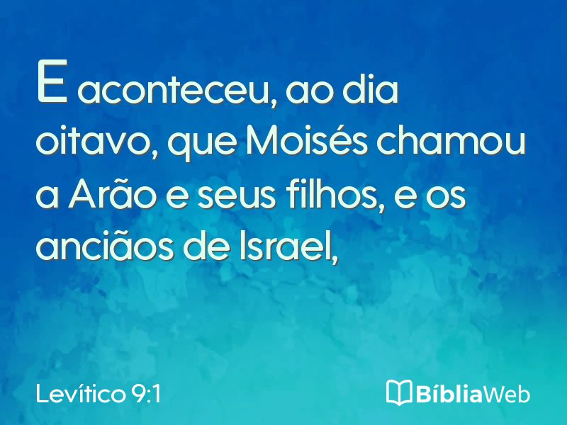 Levítico 9:1 em imagem para compartilhar