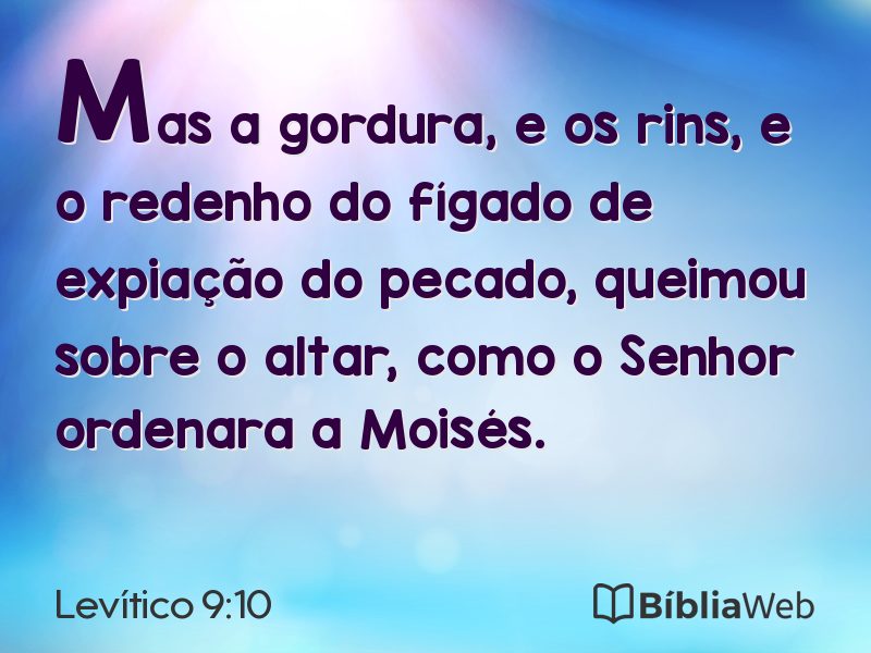 Levítico 9:10 em imagem para compartilhar