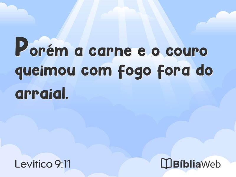 Levítico 9:11 em imagem para compartilhar