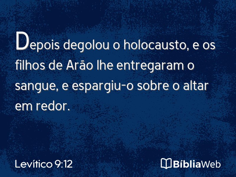 Levítico 9:12 em imagem para compartilhar