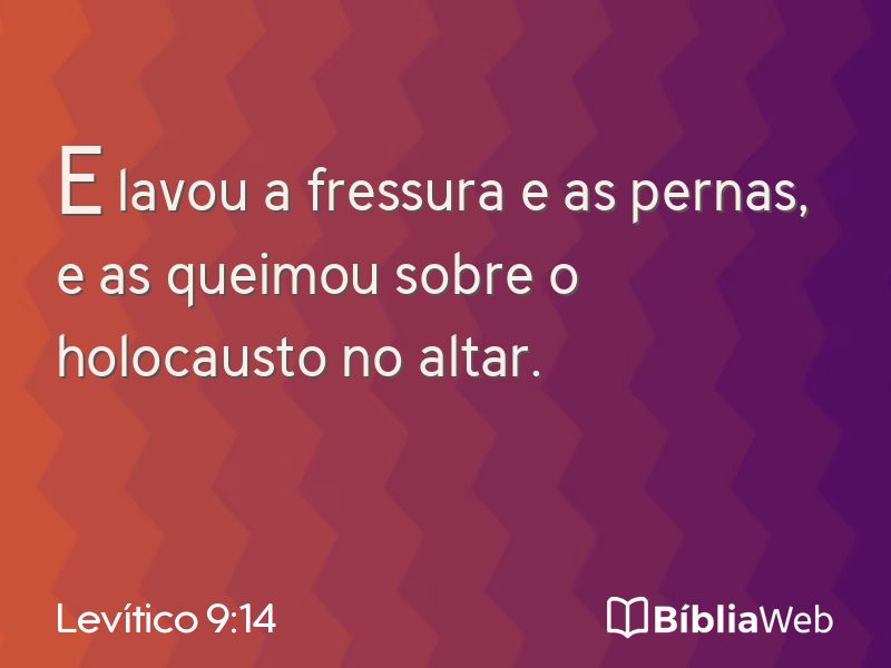 Levítico 9:14 em imagem para compartilhar