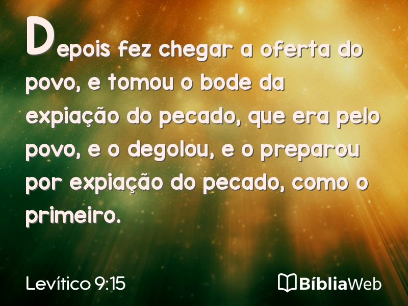 Levítico 9:15 em imagem para compartilhar
