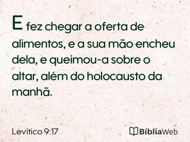 Levítico 9:17 em imagem para compartilhar