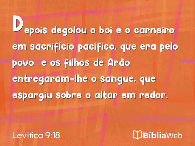 Levítico 9:18 em imagem para compartilhar