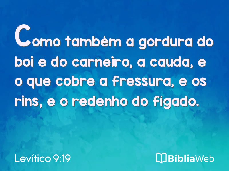 Levítico 9:19 em imagem para compartilhar