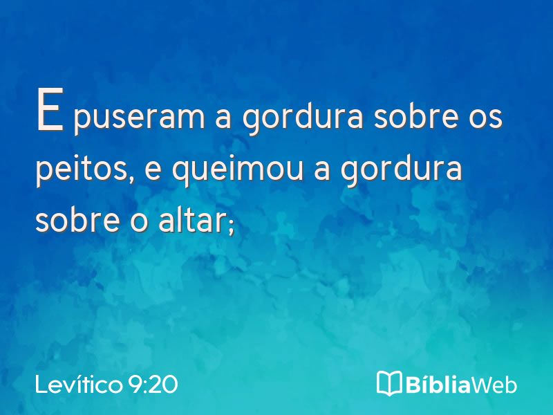 Levítico 9:20 em imagem para compartilhar