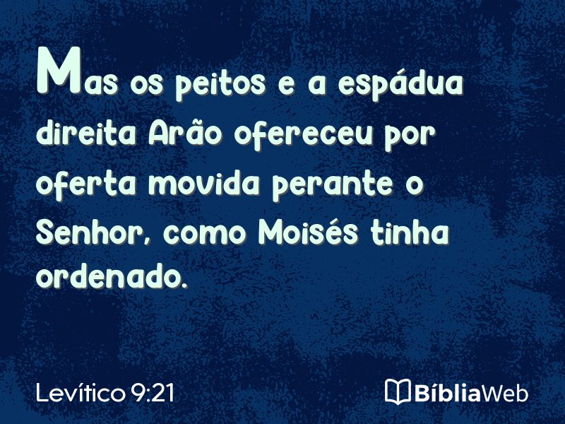 Levítico 9:21 em imagem para compartilhar