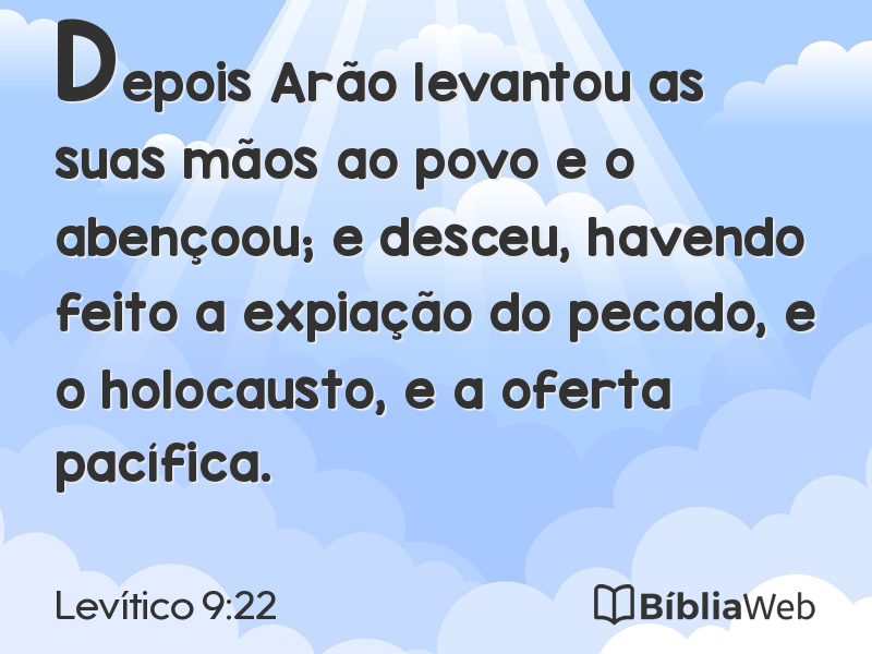 Levítico 9:22 em imagem para compartilhar