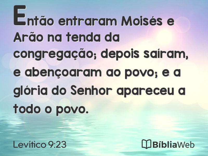 Levítico 9:23 em imagem para compartilhar