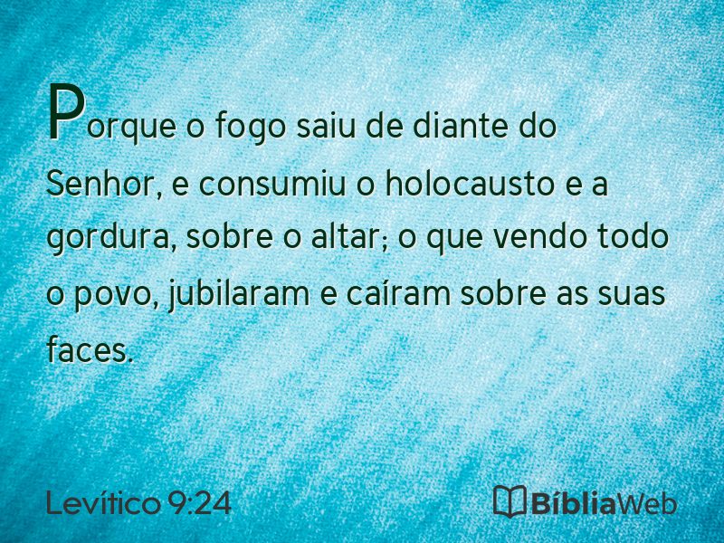 Levítico 9:24 em imagem para compartilhar