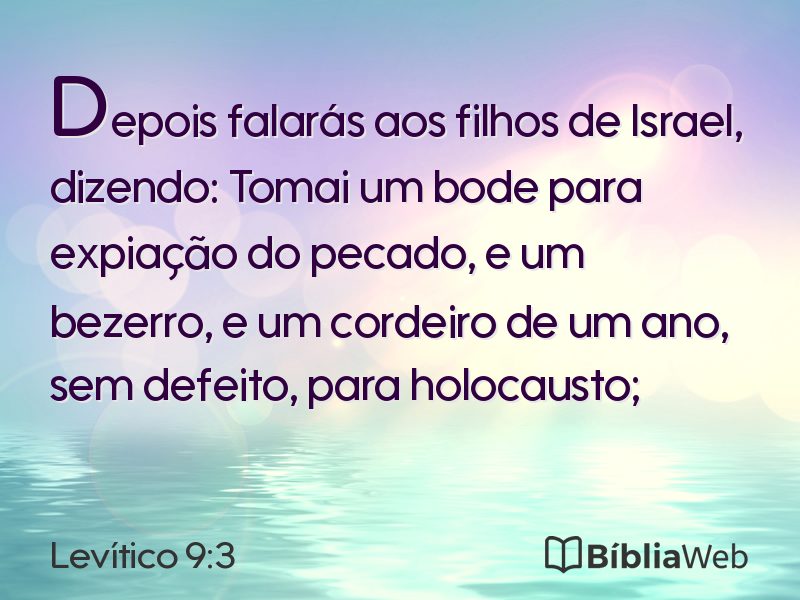 Levítico 9:3 em imagem para compartilhar