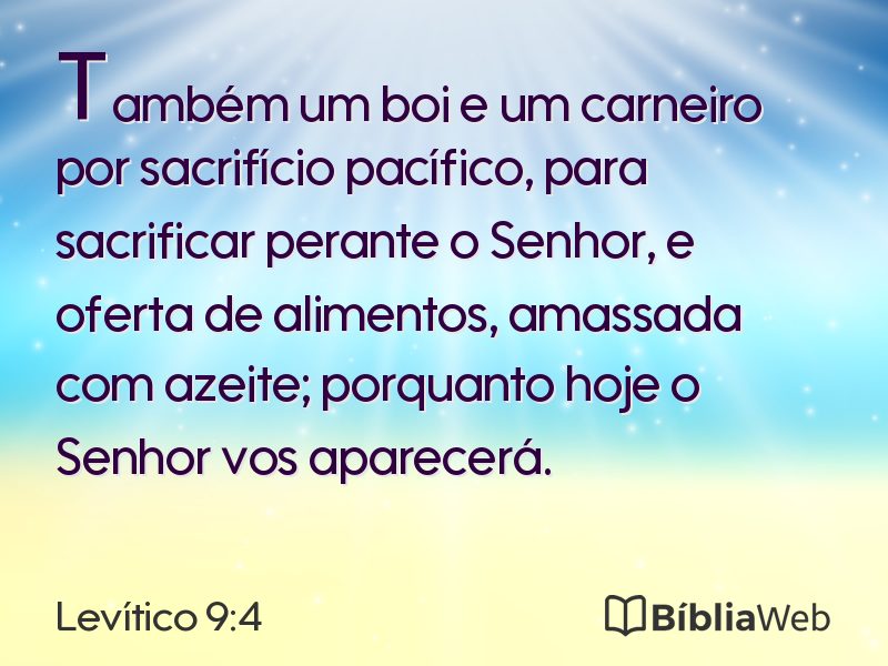 Levítico 9:4 em imagem para compartilhar