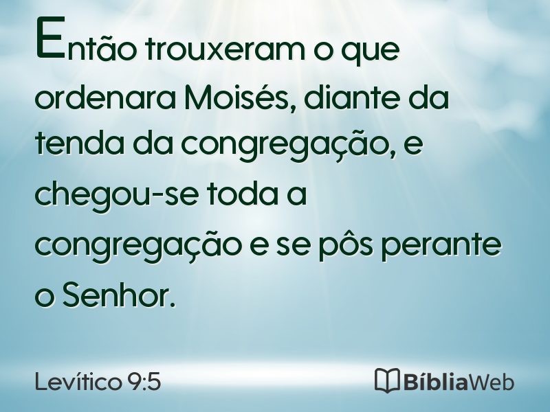 Levítico 9:5 em imagem para compartilhar