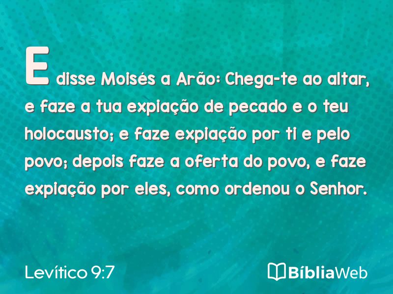 Levítico 9:7 em imagem para compartilhar
