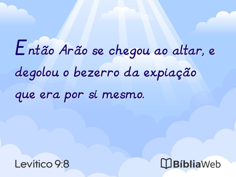 Levítico 9:8 em imagem para compartilhar