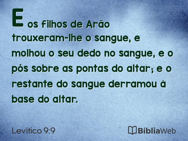 Levítico 9:9 em imagem para compartilhar