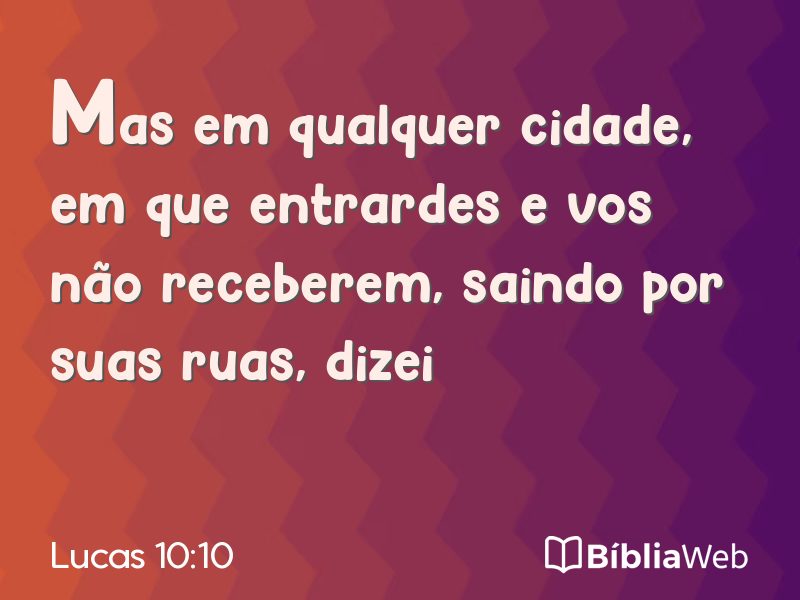 Lucas 10:10 em imagem para compartilhar