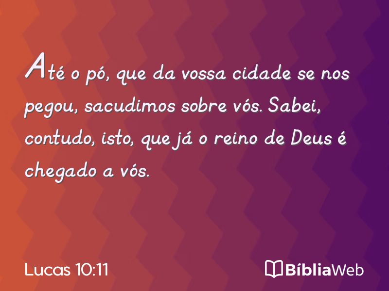 Lucas 10:11 em imagem para compartilhar
