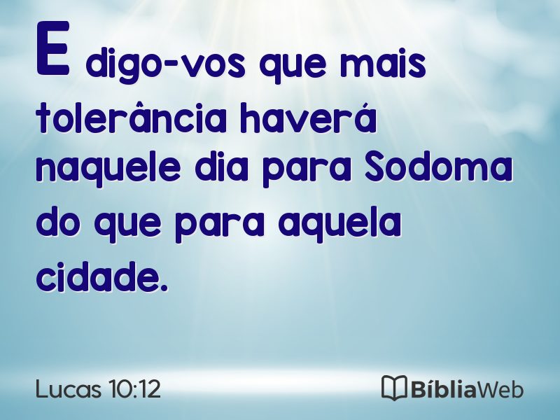 Lucas 10:12 em imagem para compartilhar