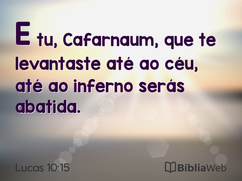 Lucas 10:15 em imagem para compartilhar