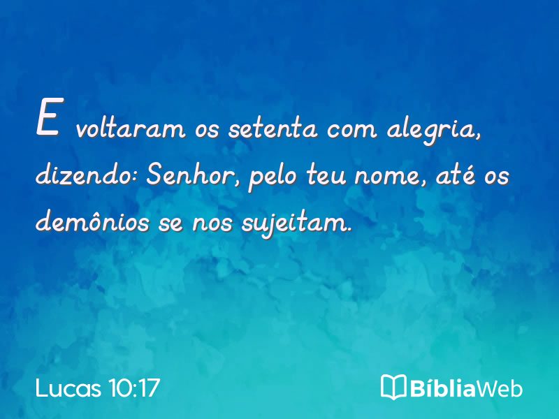 Lucas 10:17 em imagem para compartilhar