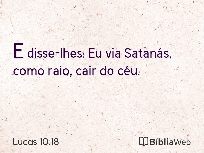 Lucas 10:18 em imagem para compartilhar