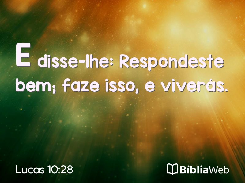 Lucas 10:28 em imagem para compartilhar