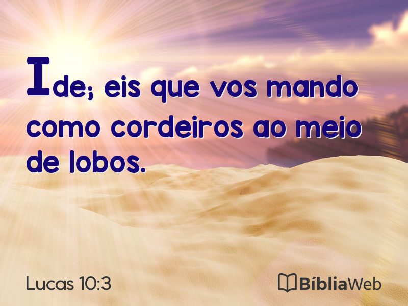 Lucas 10:3 em imagem para compartilhar