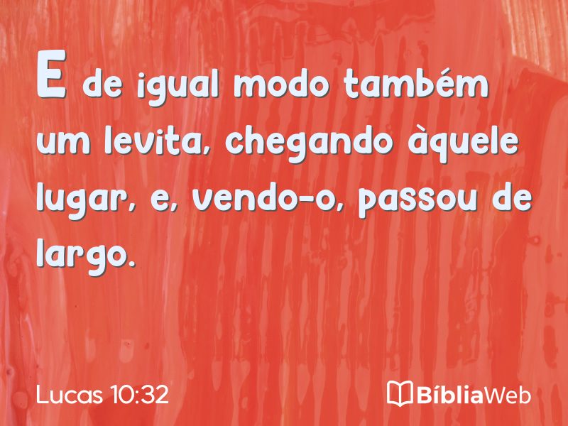 Lucas 10:32 em imagem para compartilhar