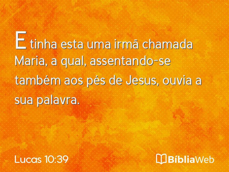 Lucas 10:39 em imagem para compartilhar
