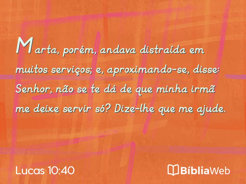 Lucas 10:40 em imagem para compartilhar