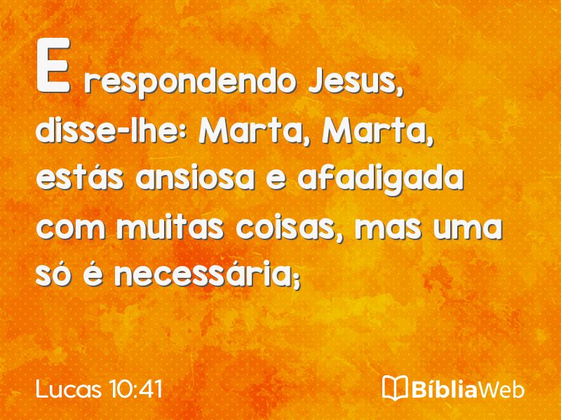 Lucas 10:41 em imagem para compartilhar