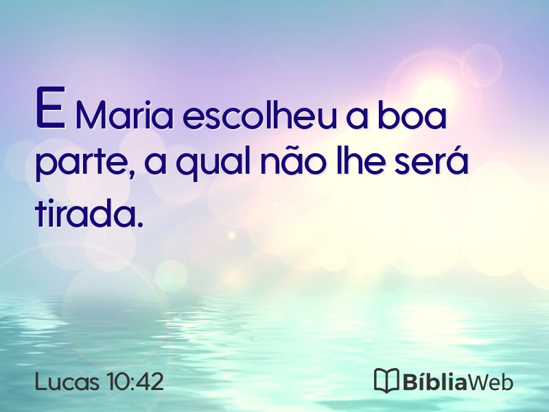 Lucas 10:42 em imagem para compartilhar