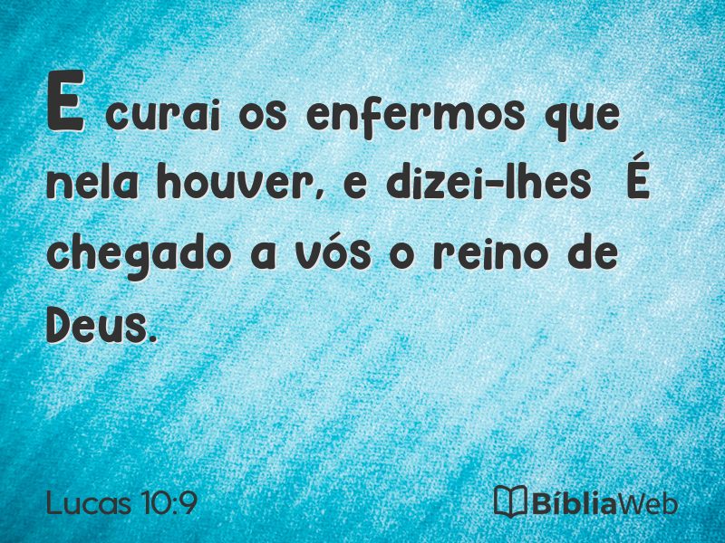 Lucas 10:9 em imagem para compartilhar