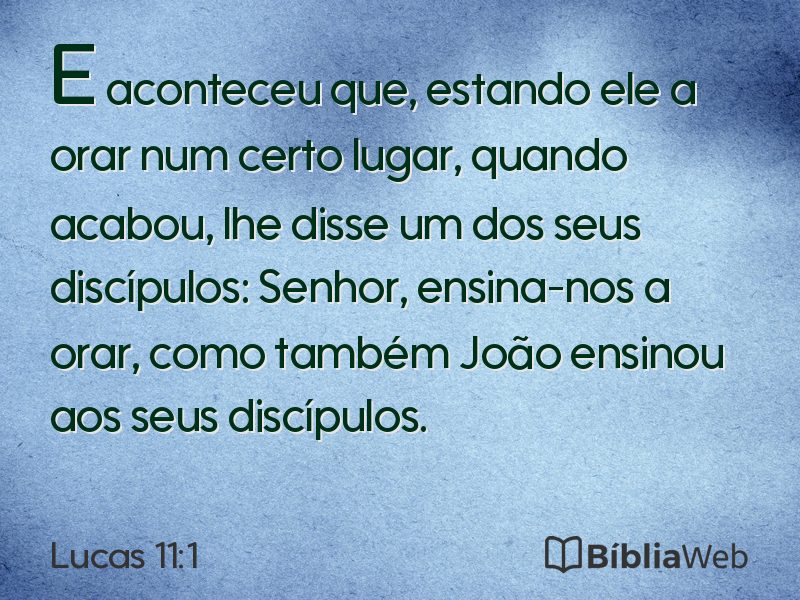 Lucas 11:1 em imagem para compartilhar