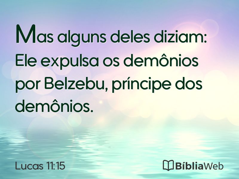 Lucas 11:15 em imagem para compartilhar