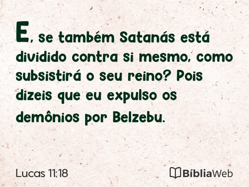 Lucas 11:18 em imagem para compartilhar