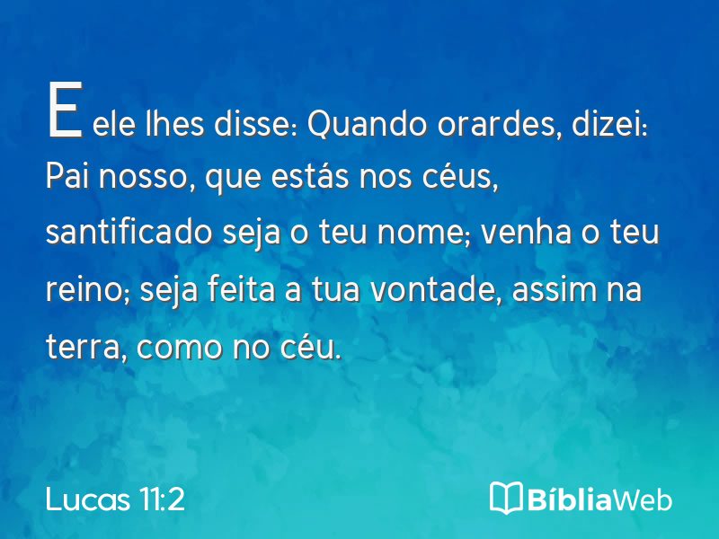 Lucas 11:2 em imagem para compartilhar