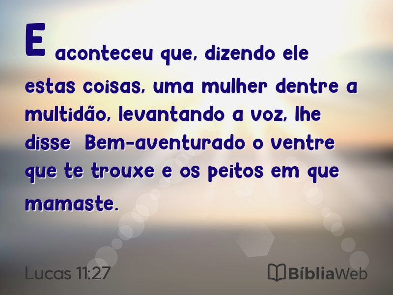 Lucas 11:27 em imagem para compartilhar