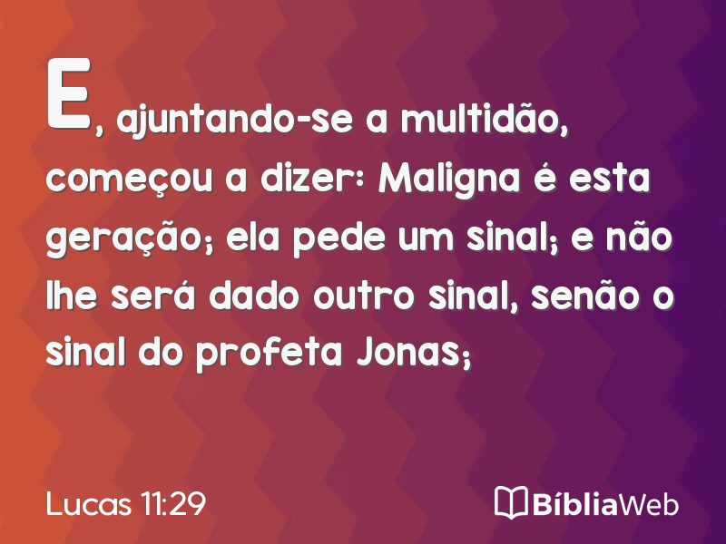 Lucas 11:29 em imagem para compartilhar