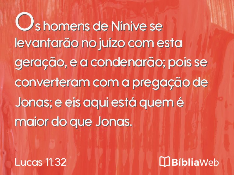 Lucas 11:32 em imagem para compartilhar