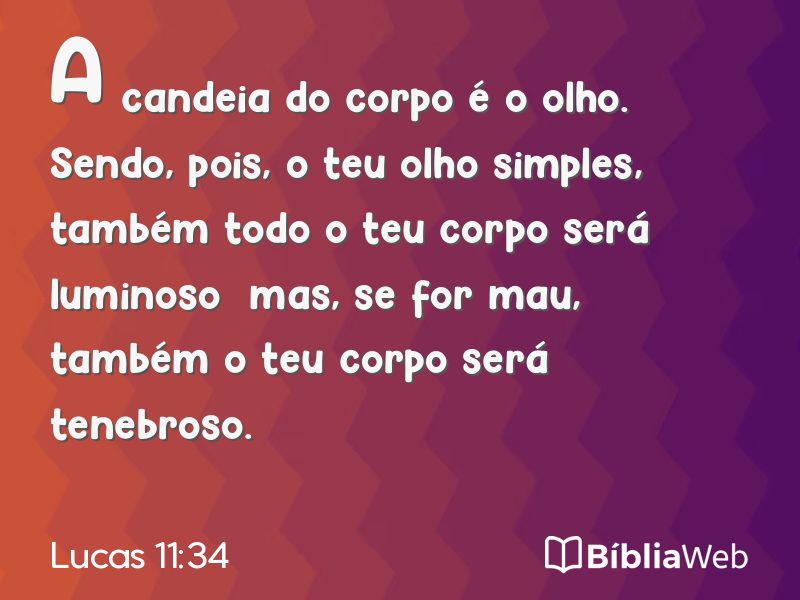 Lucas 11:34 em imagem para compartilhar