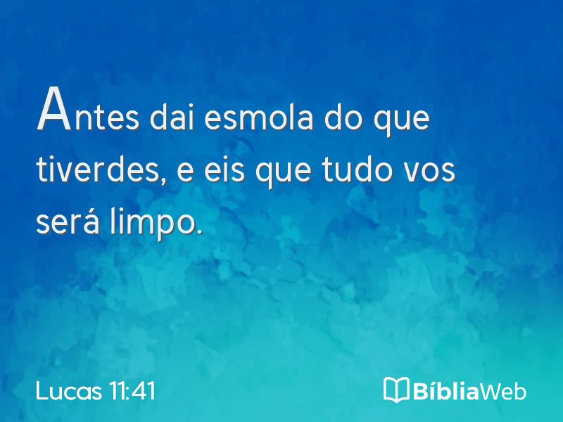Lucas 11:41 em imagem para compartilhar