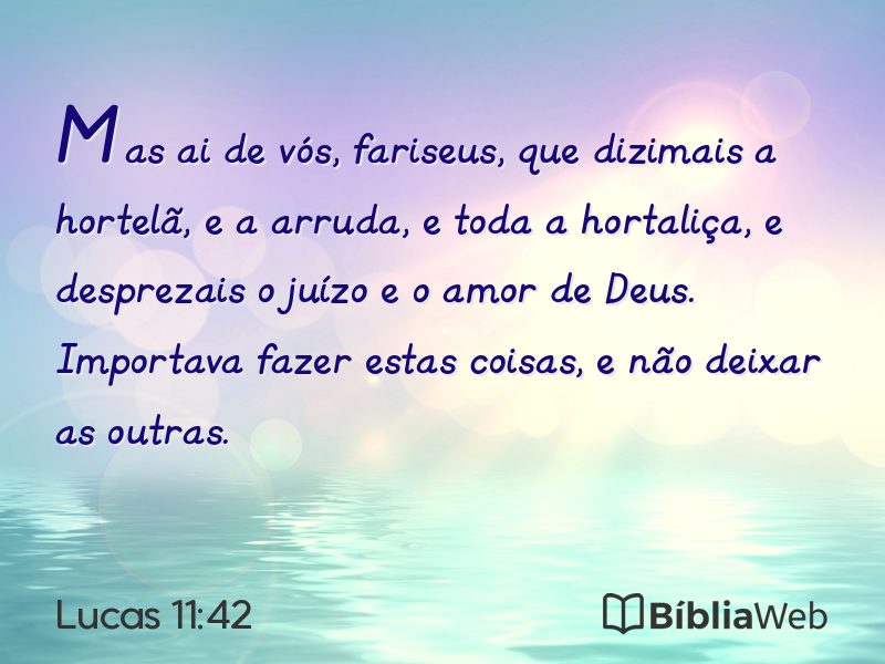 Lucas 11:42 em imagem para compartilhar