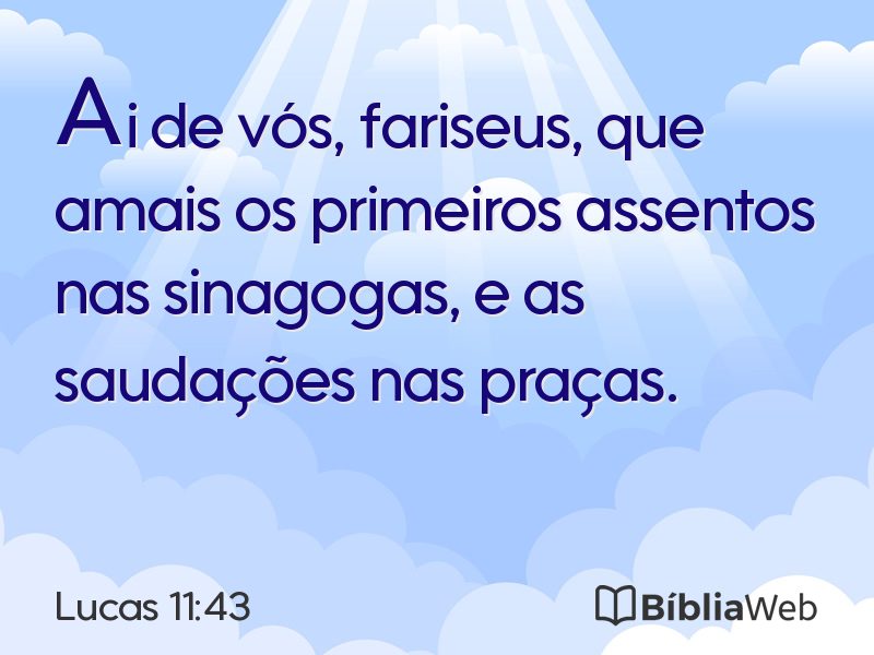 Lucas 11:43 em imagem para compartilhar