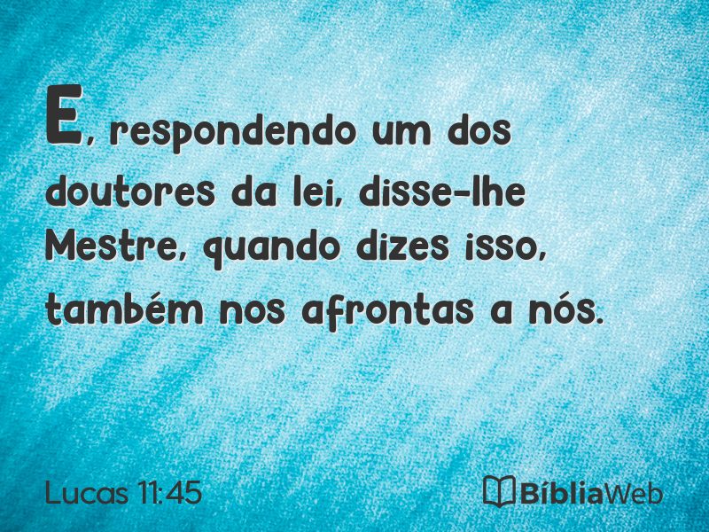 Lucas 11:45 em imagem para compartilhar