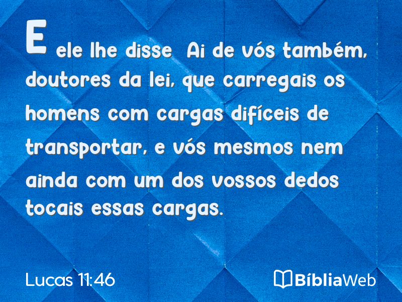 Lucas 11:46 em imagem para compartilhar