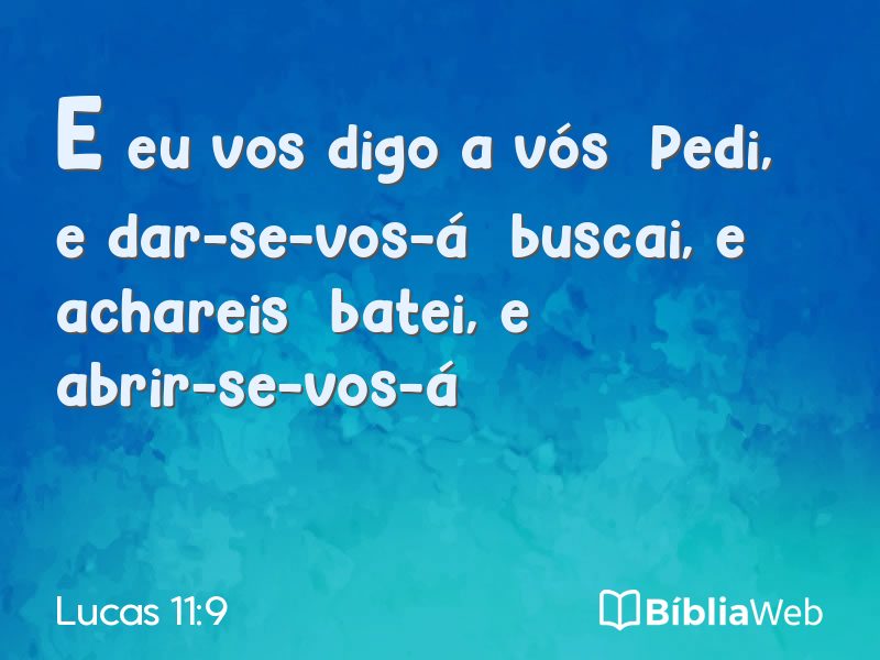 Lucas 11:9 em imagem para compartilhar